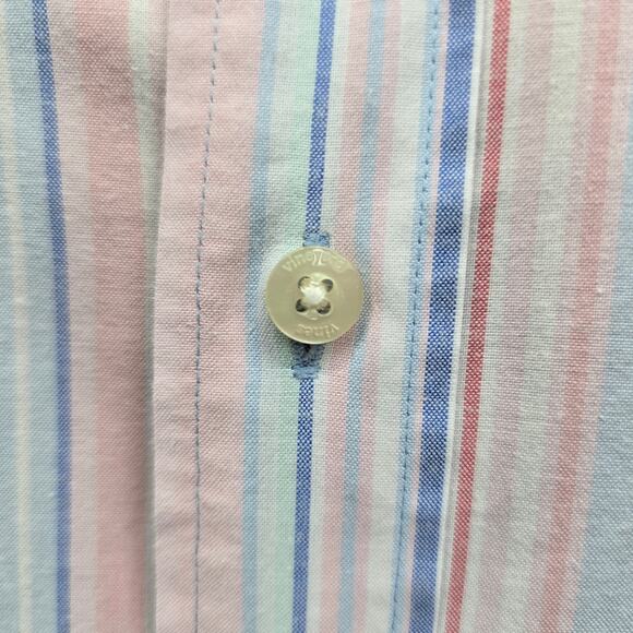 Vineyard Vines Stretch Cotton Short-Sleeve Awning Stripe Shirt S/S Men Big 2XB - Picture 8 of 15